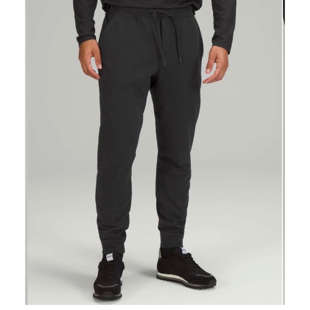 Lululemon Mens City Sweat Jogger Black French Terry Tapered Pants Size L TALL